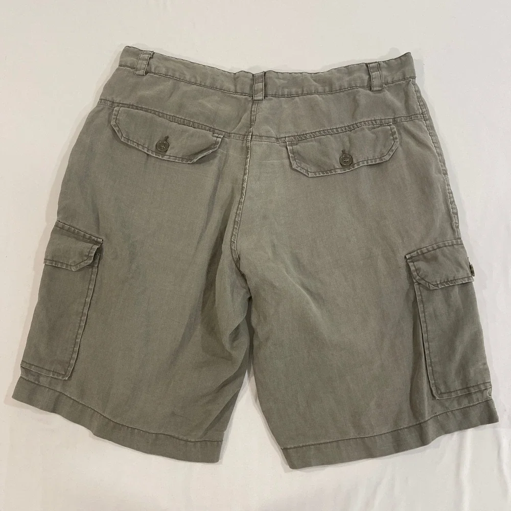 Soul Rebel‎ European Style Cargo Shorts Mens XL Olive Green Multi Pocket